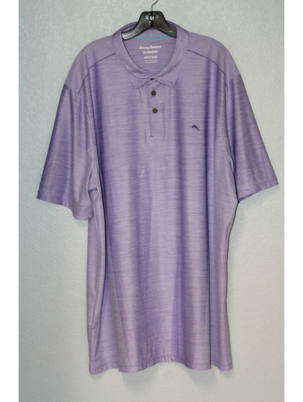 Tommy Bahama IslandZone Performance Polo Shirt Men 3XLT Tall Palm Coast Purple